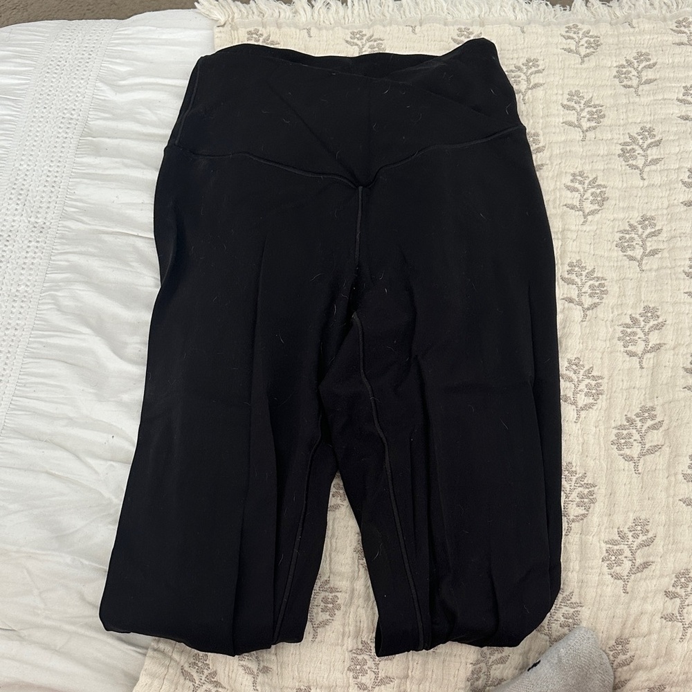 Cross waisted flare pants